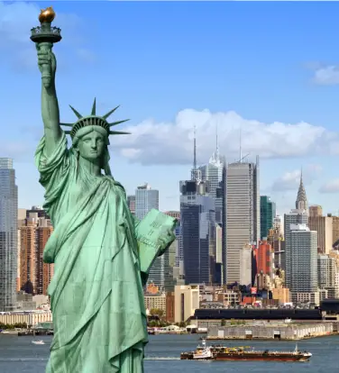 Statue of Liberty representing opportunities to study in USA