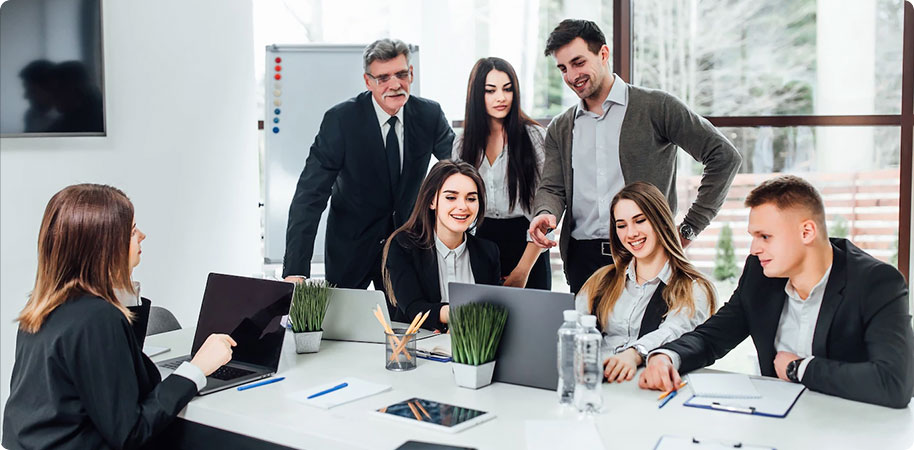 A group Of People Discussing